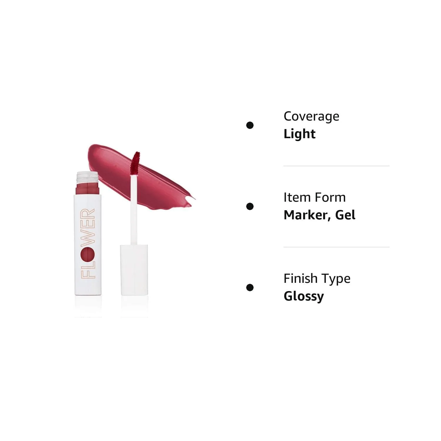 FLOWER BEAUTY Bitten Lip Stain | Vivid Long Lasting Water-based Lips Tint | High Color Moisture Marker | Make Up | (Tempt) (Pack of 3)