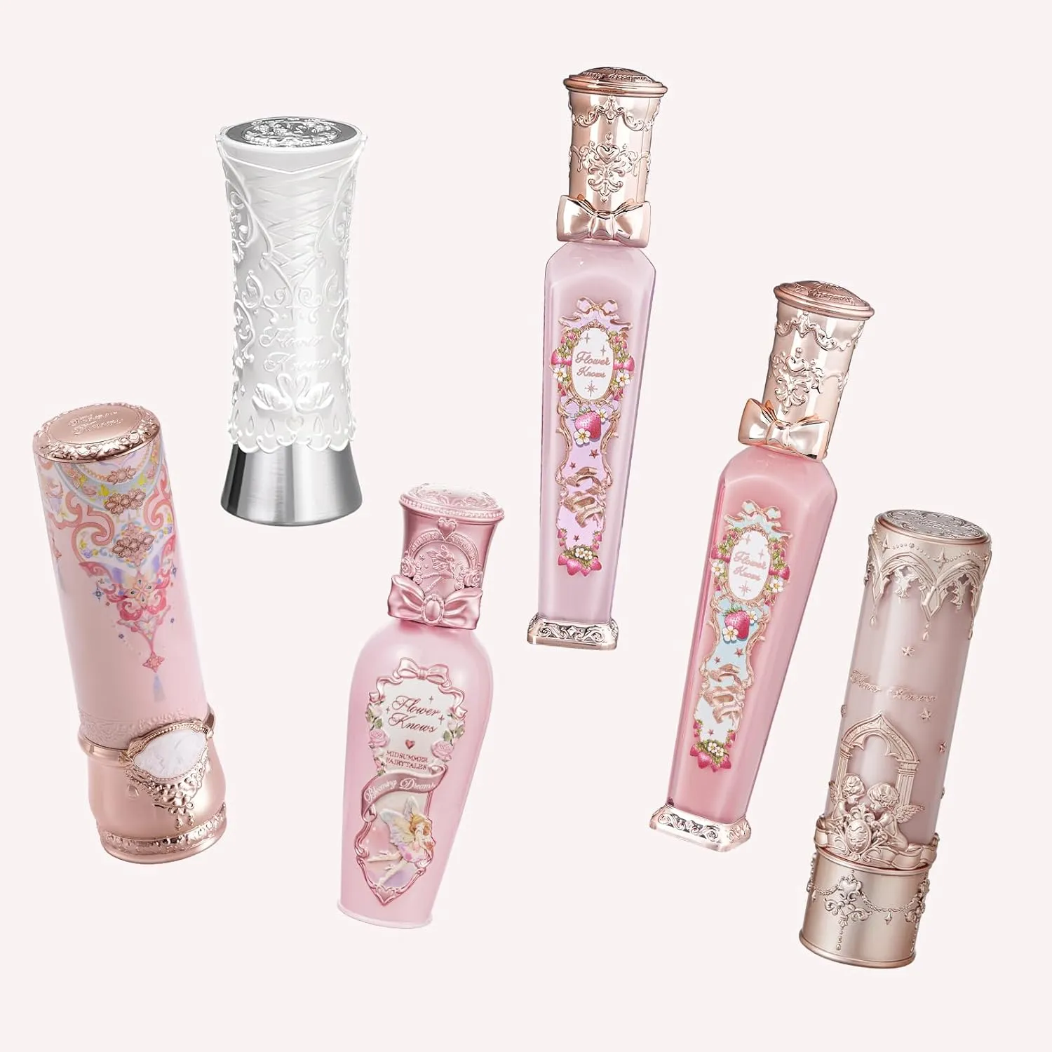 Flower Knows Mystery Box(DOESN'T INCLUDE BOX)- 2 Luscious Lipsticks,Value at $44,Includes Lip Cream,Lip Gloss,Lip Gloss Stick,Matte Lipstick,Lip Lacquer (Matte*1 Glowy*1, 2 Count)