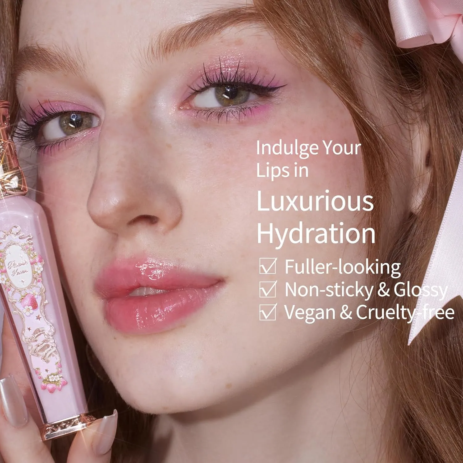Flower Knows Violet Strawberry Rococo Glowy Lip Gloss-Moisturizing Tinted Lip Oil-Hydrating Lip Makeup for Girls&Women-Vegan & Cruelty-Free-0.12 Fl Oz,1 Count (G01 Strawberry Macaron)