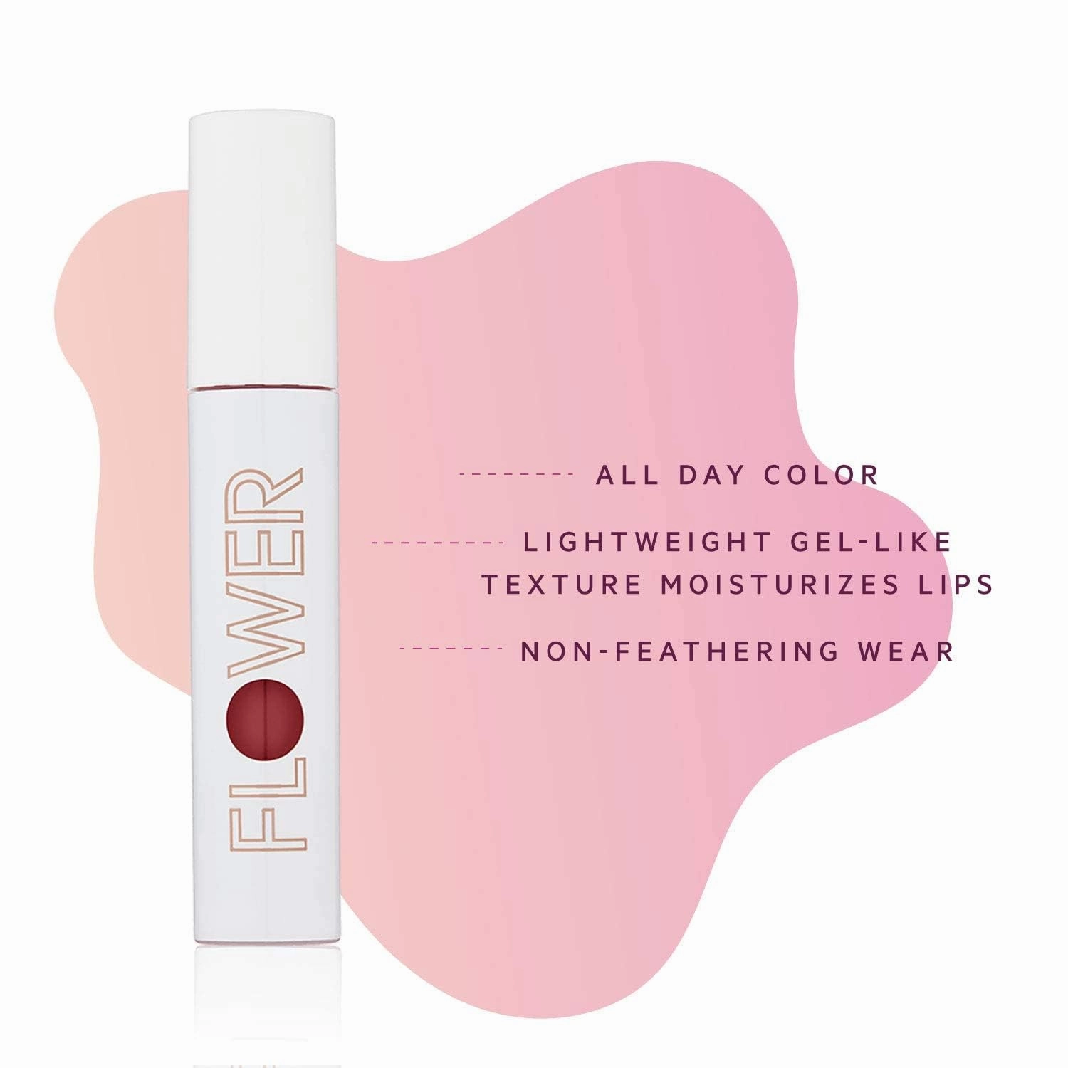 FLOWER BEAUTY Bitten Lip Stain | Vivid Long Lasting Water-based Lips Tint | High Color Moisture Marker | Make Up | (Tempt) (Pack of 2)