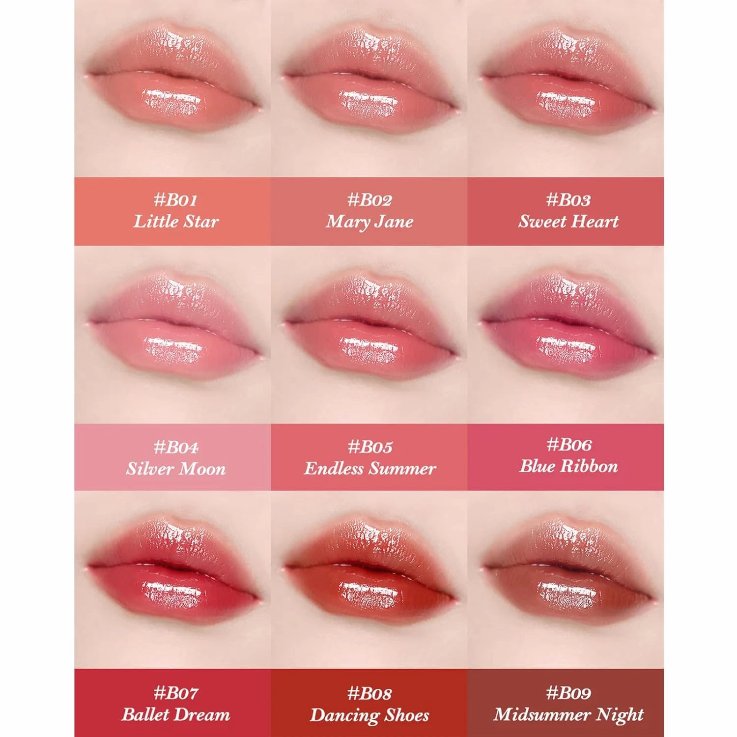 Flower Knows Swan Ballet Shine Lipstick,Hydrating Solid Lip Gloss,Moisturizing Red Tinted Lip Balm-Long Lasting Lip Gloss in Balm for Girls&Women,Vegan & Cruelty-Free(B09 Midsummer Night)