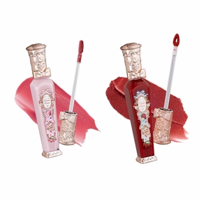 Flower Knows Violet Strawberry Rococo Glowy Lip Gloss G02 Strawberry Rococo Cloud Lip Cream Matte Liquid Lipstick S08 Set