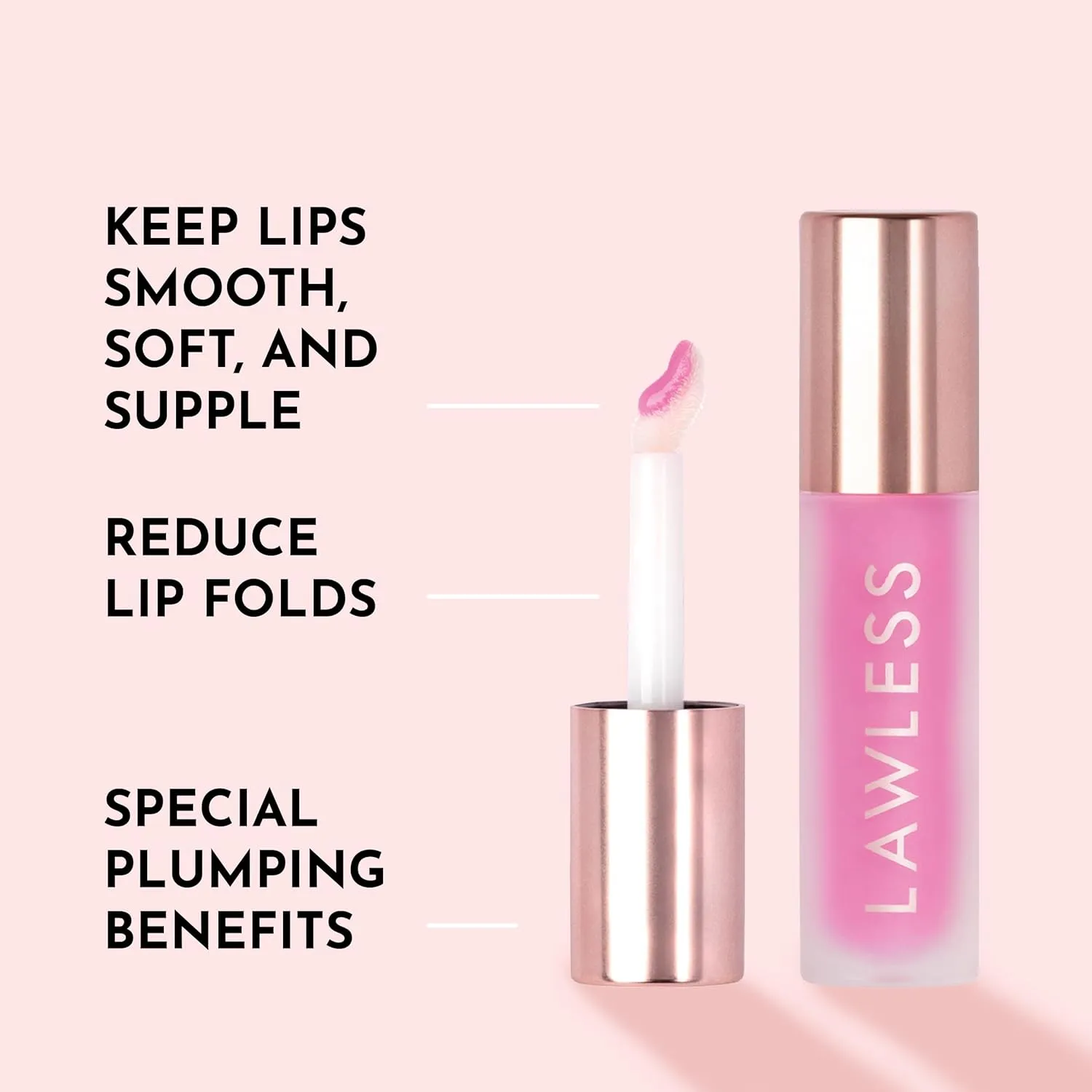 Forget The Filler Lip Plumping Line Smoothing Gloss - Strawberry Popsicle