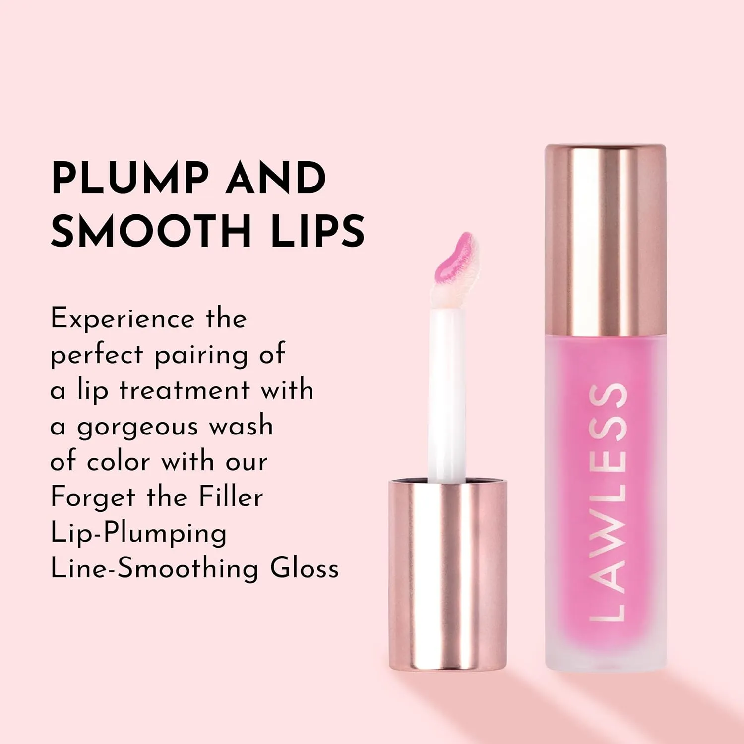 Forget The Filler Lip Plumping Line Smoothing Gloss - Strawberry Popsicle