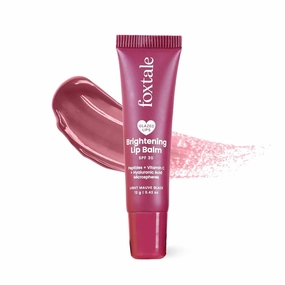 Foxtal..e Brightening SPF30 Lip Balm with Peptides, Vitamin C & Hyaluronic Acid | Brightens Lips | Reduces Pigmentation | Hydrates Lips | SPF Lip Balm | Tinted Lip Balm - Light Mauve Glaze 12gm