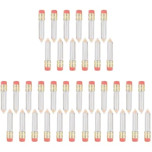 FRCOLOR 36 Pcs Empty Lip Gloss Tubes Creative Pencil Shaped Clear Mini Refillable Lip Oil Bottles For Women Girl Diy Cosmetics Lip Oil