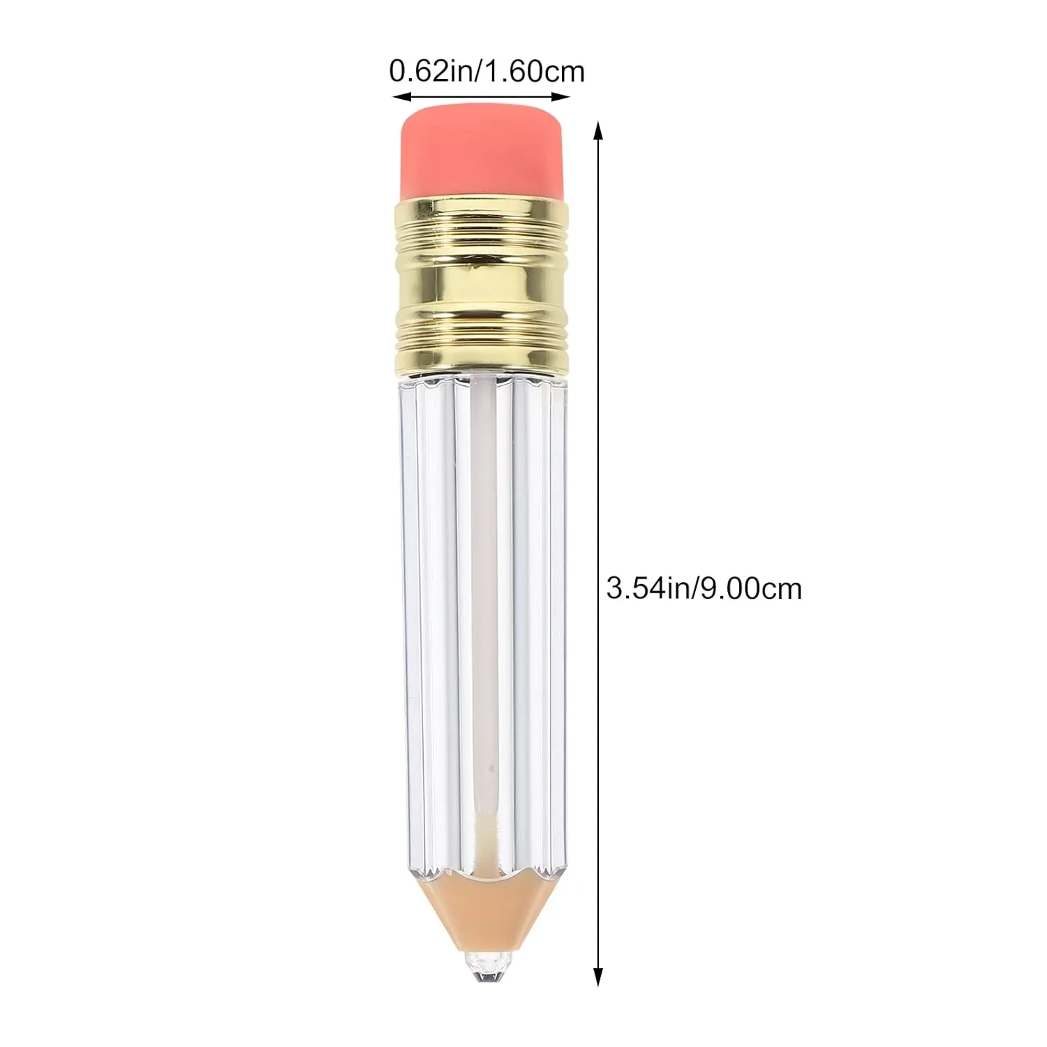 FRCOLOR 36 Pcs Empty Lip Gloss Tubes Creative Pencil Shaped Clear Mini Refillable Lip Oil Bottles For Women Girl Diy Cosmetics Lip Oil