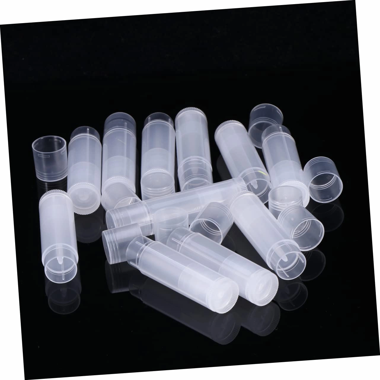 FRCOLOR 75 Pcs Empty Lip Balm Lip Gloss Containers Empty Lip Gloss Base Clear Lip Care Products DIY Lip