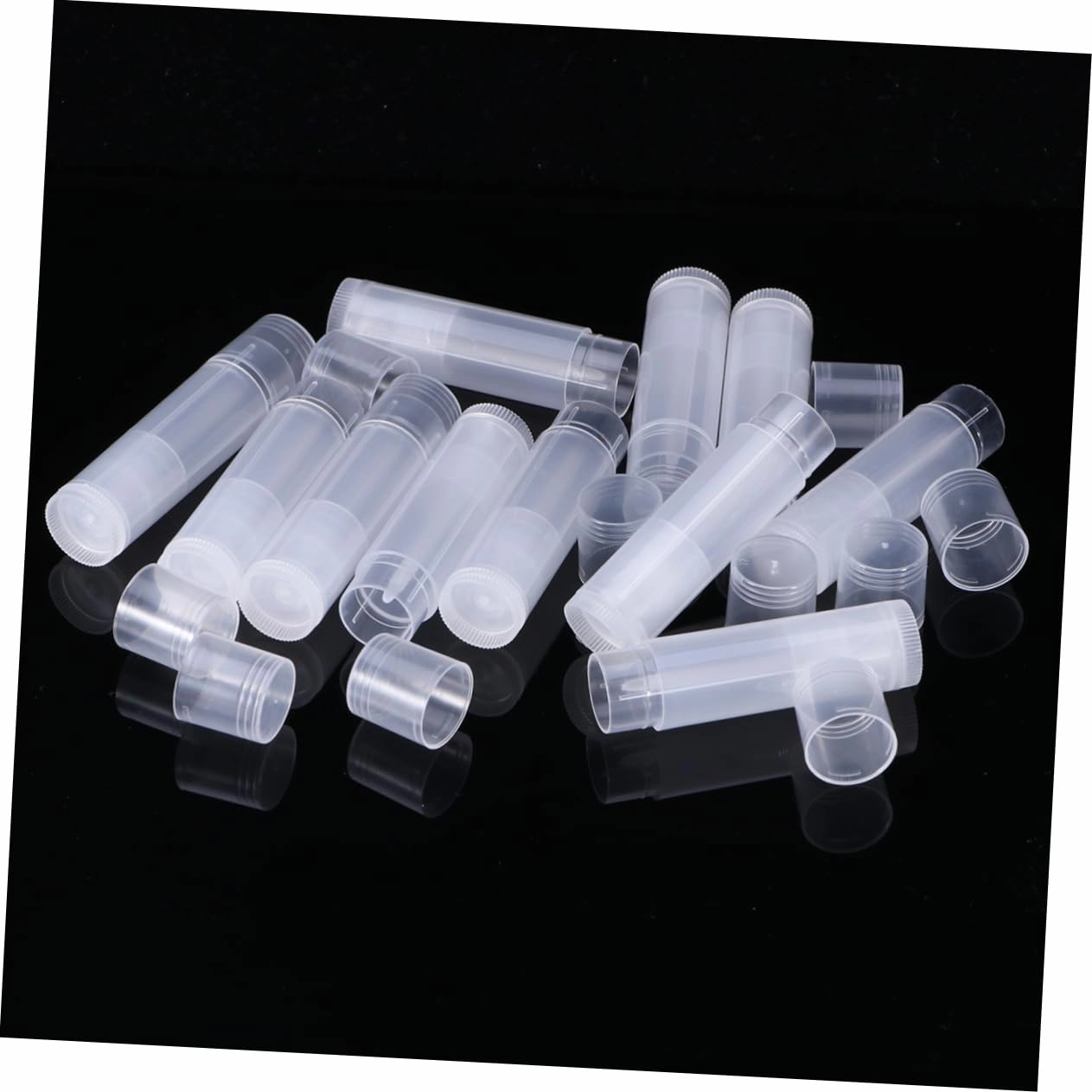 FRCOLOR 75 Pcs Empty Lip Balm Lip Gloss Containers Empty Lip Gloss Base Clear Lip Care Products DIY Lip