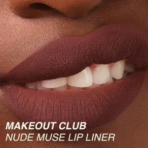 Freck Beauty MAKEOUT CLUB Nude Muse Lip Liner, Non Drying, Smooth Highly Pigmented Retractable Liner, Infused with Jojoba and Hyaluronic Acid | SHADE 05 (Cool Taupe Brown)