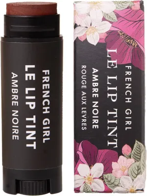 French Girl Le Lip Tint - Moisturizing & Hydrating Lip Balm for Sheer, Buildable Coverage & Shine, Clean Formula, Organic Ingredients, Vegan & Cruelty-Free - Ambre Noire
