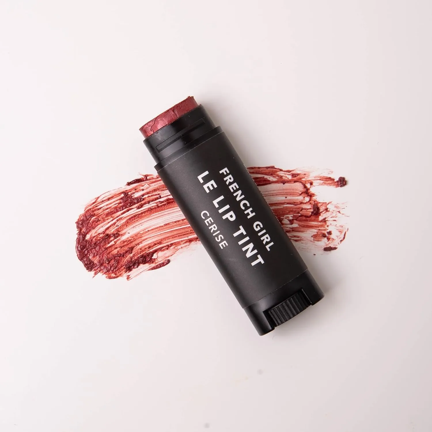 French Girl Le Lip Tint - Moisturizing & Hydrating Lip Balm for Sheer, Buildable Coverage & Shine, Clean Formula, Organic Ingredients, Vegan & Cruelty-Free - Cerise