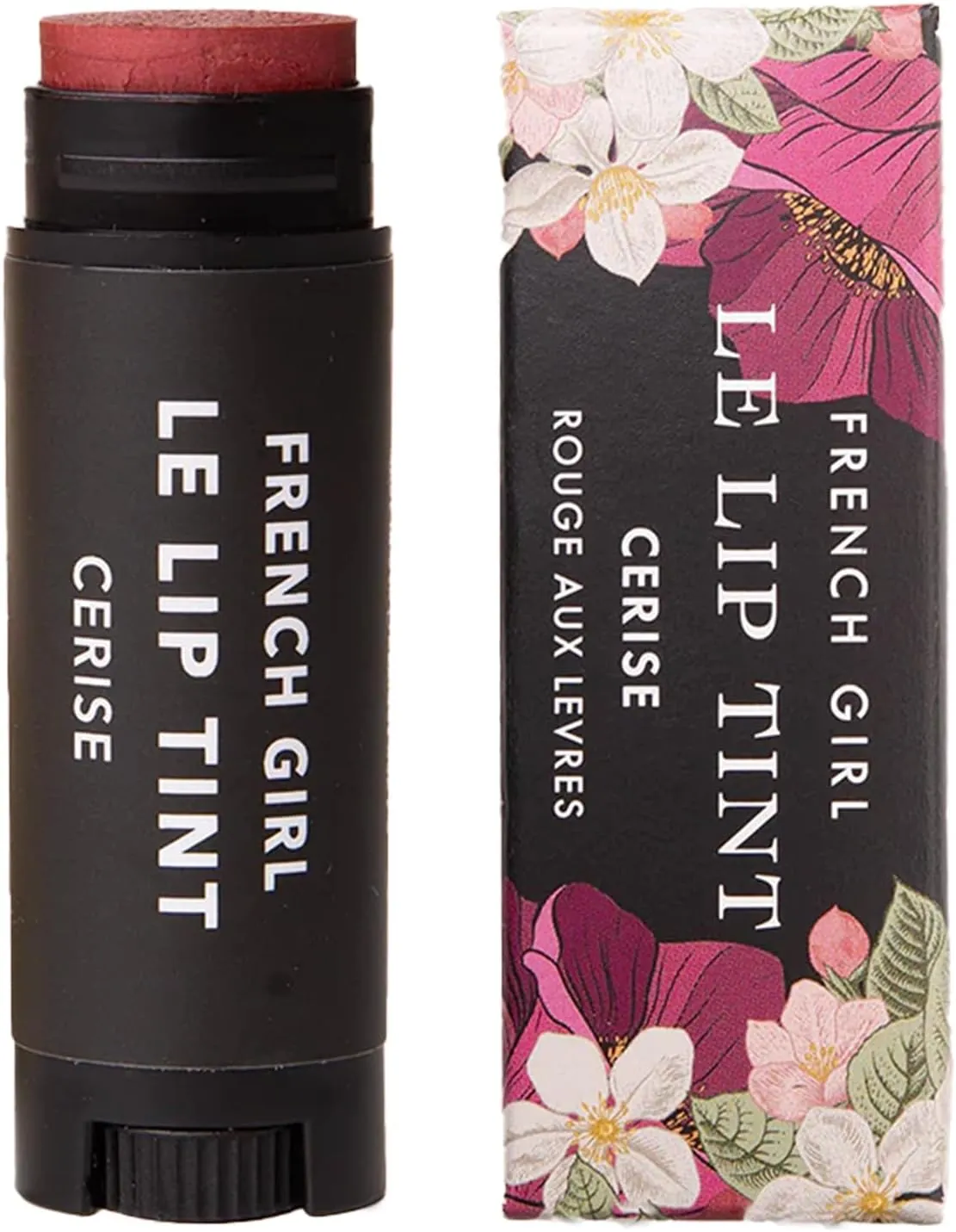 French Girl Le Lip Tint - Moisturizing & Hydrating Lip Balm for Sheer, Buildable Coverage & Shine, Clean Formula, Organic Ingredients, Vegan & Cruelty-Free - Cerise