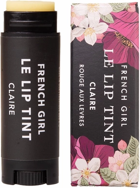 French Girl Le Lip Tint - Moisturizing & Hydrating Lip Balm for Sheer, Buildable Coverage & Shine, Clean Formula, Organic Ingredients, Vegan & Cruelty-Free - Claire