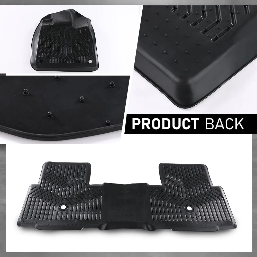 G-PLUS Floor Mats Compatible with Honda Pilot 2023-2025 All Weather Full Cover Protection 1st & 2nd & 3rd Row Liner TPE Car Floor Cargo Liners Black