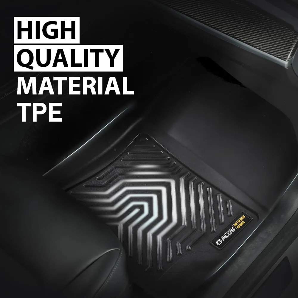 G-PLUS Floor Mats Compatible with Honda Pilot 2023-2025 All Weather Full Cover Protection 1st & 2nd & 3rd Row Liner TPE Car Floor Cargo Liners Black