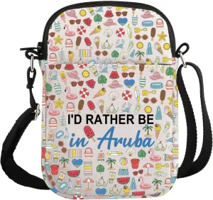 G2TUP Aruba Lover Gift I'd Rather Be in Aruba Makeup Bag Aruba Trip Cosmetic Bag Aruba Souvenirs Gift Aruba Travel Gift (Be in Aruba S)