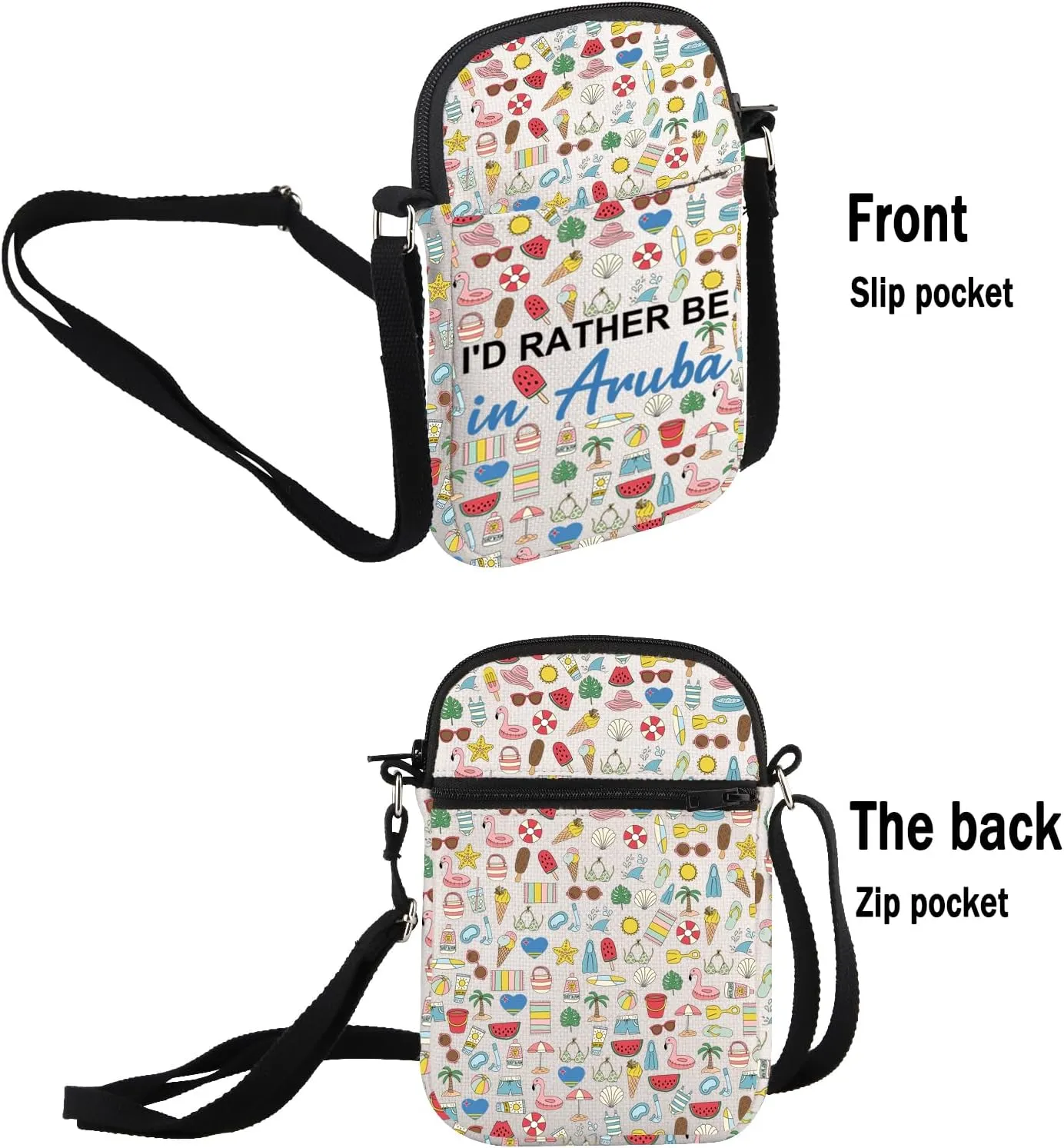 G2TUP Aruba Lover Gift I'd Rather Be in Aruba Makeup Bag Aruba Trip Cosmetic Bag Aruba Souvenirs Gift Aruba Travel Gift (Be in Aruba S)