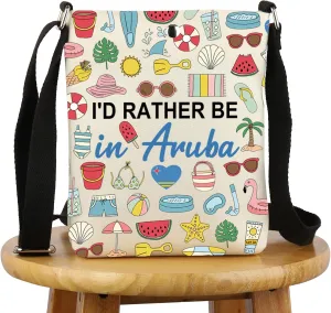 G2TUP Aruba Lover Gift I'd Rather Be in Aruba Makeup Bag Aruba Trip Cosmetic Bag Aruba Souvenirs Gift Aruba Travel Gift (Be in Aruba -X)