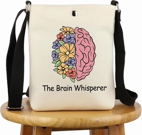 G2TUP Neuroscience Gift The Brain Whisperer Makeup Bag Neuroscience Cosmetic Bag Neuroscientist Science Gift Neurology Nurse Zipper Travel Pouch (The Brain Whisperer X)