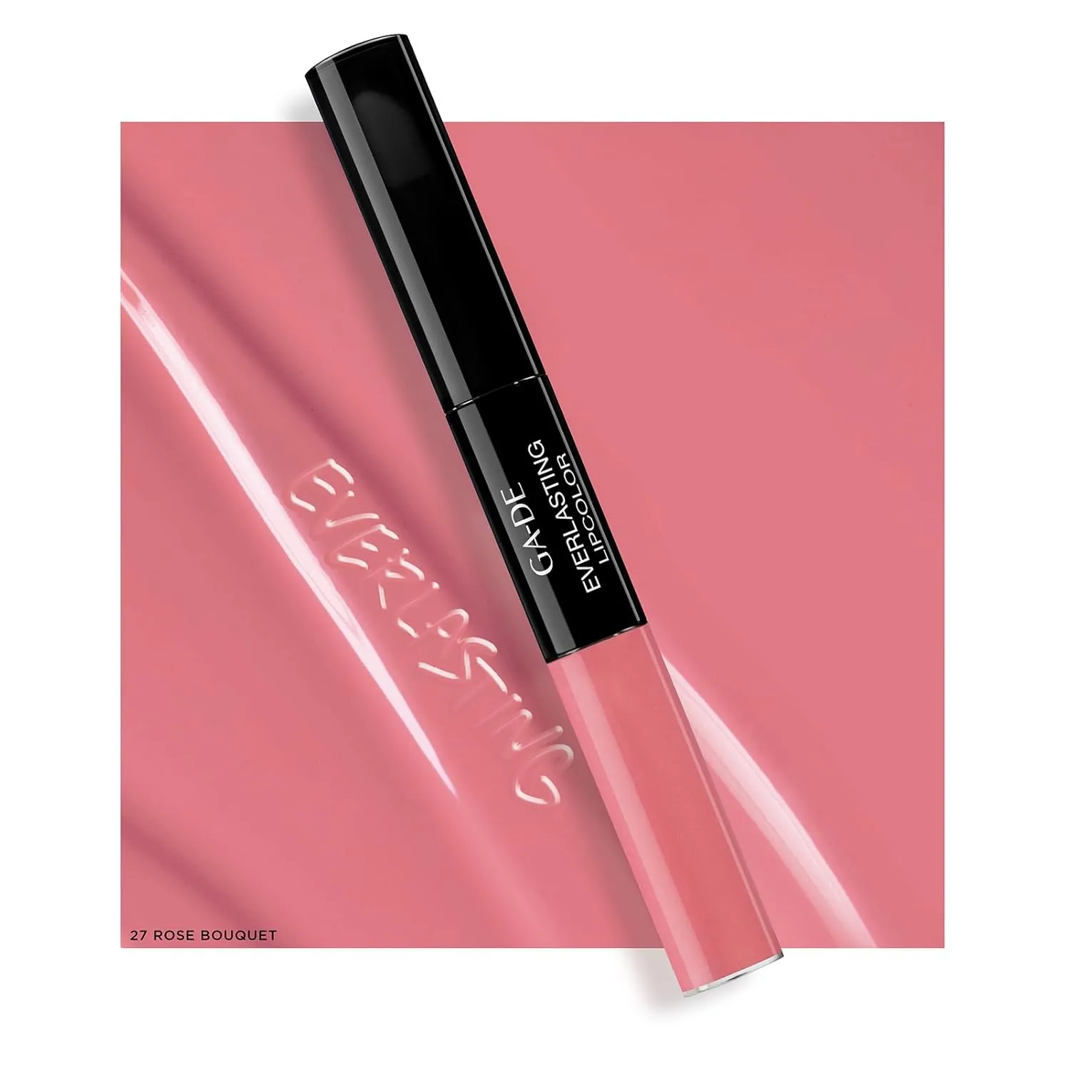 GA-DE Everlasting Lip Color, 27 - Full Coverage, Non-Oily, Moisturizing, Long Lasting Lipstick - Dries Quickly into Ultra-Thin Film - 0.28 oz
