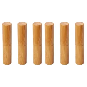 Garneck 6 Pcs Makeup Samples Clear Hose Natural Refillable Cosmetic Containers Natural Lip Balm Containers with Lids Clear Container Clear Stand Lotion Bottle Bamboo Cream