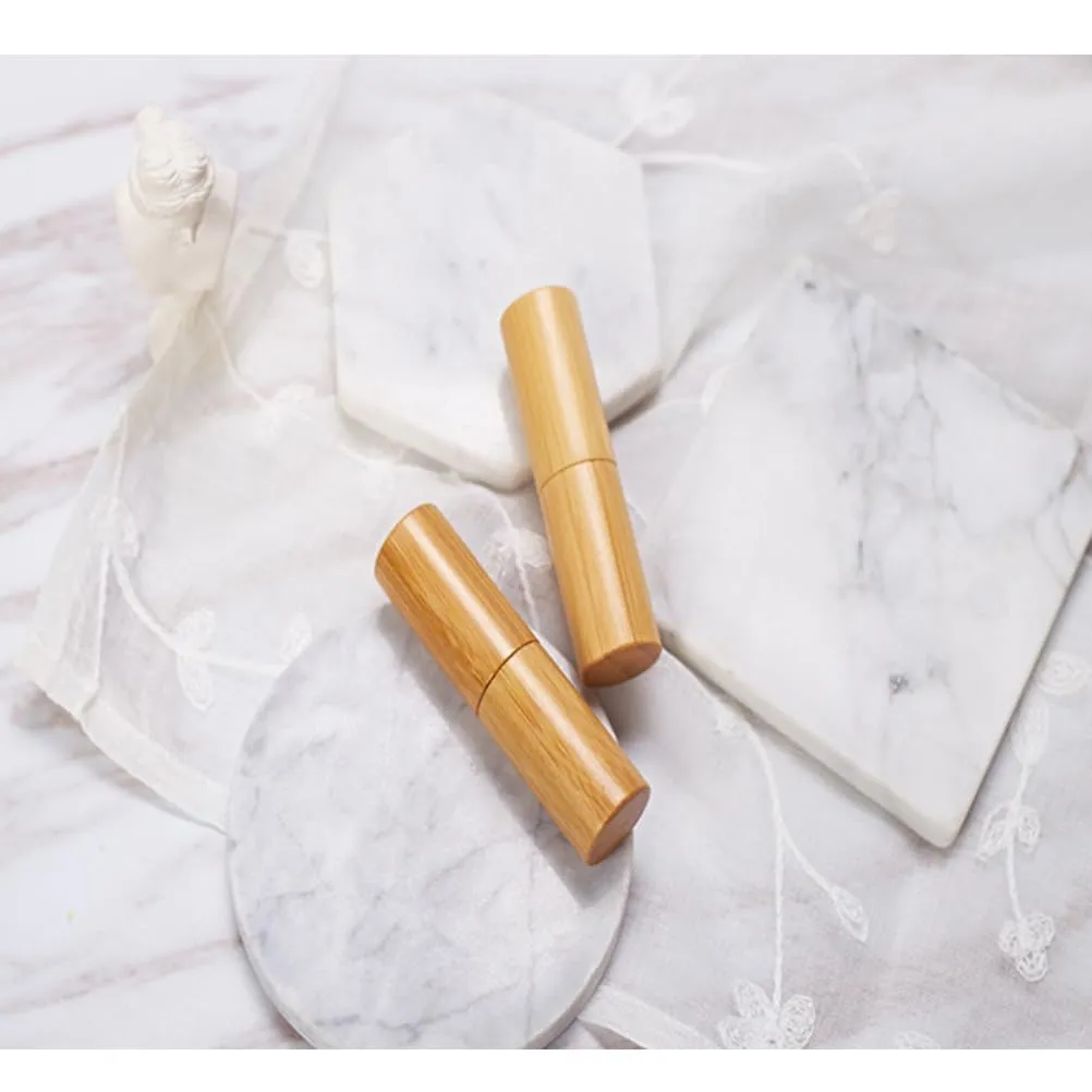 Garneck 6 Pcs Makeup Samples Clear Hose Natural Refillable Cosmetic Containers Natural Lip Balm Containers with Lids Clear Container Clear Stand Lotion Bottle Bamboo Cream
