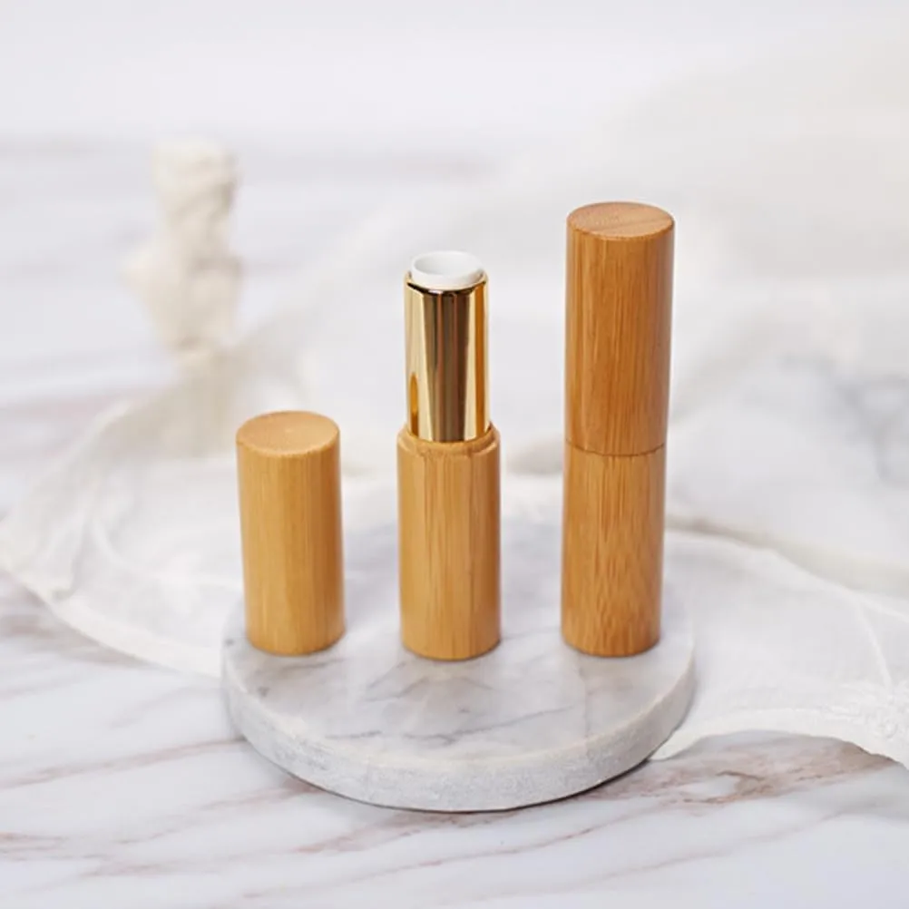 Garneck 6 Pcs Makeup Samples Clear Hose Natural Refillable Cosmetic Containers Natural Lip Balm Containers with Lids Clear Container Clear Stand Lotion Bottle Bamboo Cream