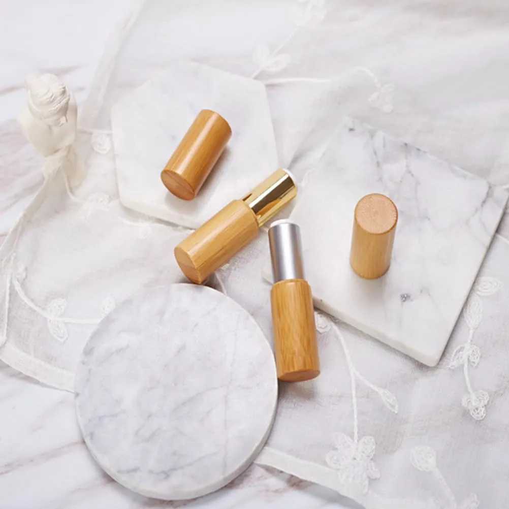 Garneck 6 Pcs Makeup Samples Clear Hose Natural Refillable Cosmetic Containers Natural Lip Balm Containers with Lids Clear Container Clear Stand Lotion Bottle Bamboo Cream