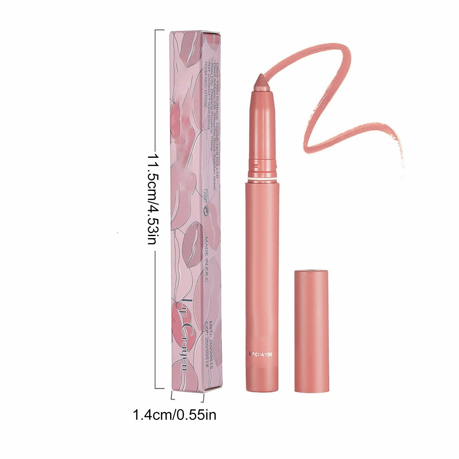 Generic Matte Lip Liner, Stretchable Waterproof, Hydrating Smooth, Long-Lasting, Stain-Resistant, 24-Hour Without Pencil Sharpener, Plumping Lips, Creative Lip Makeup