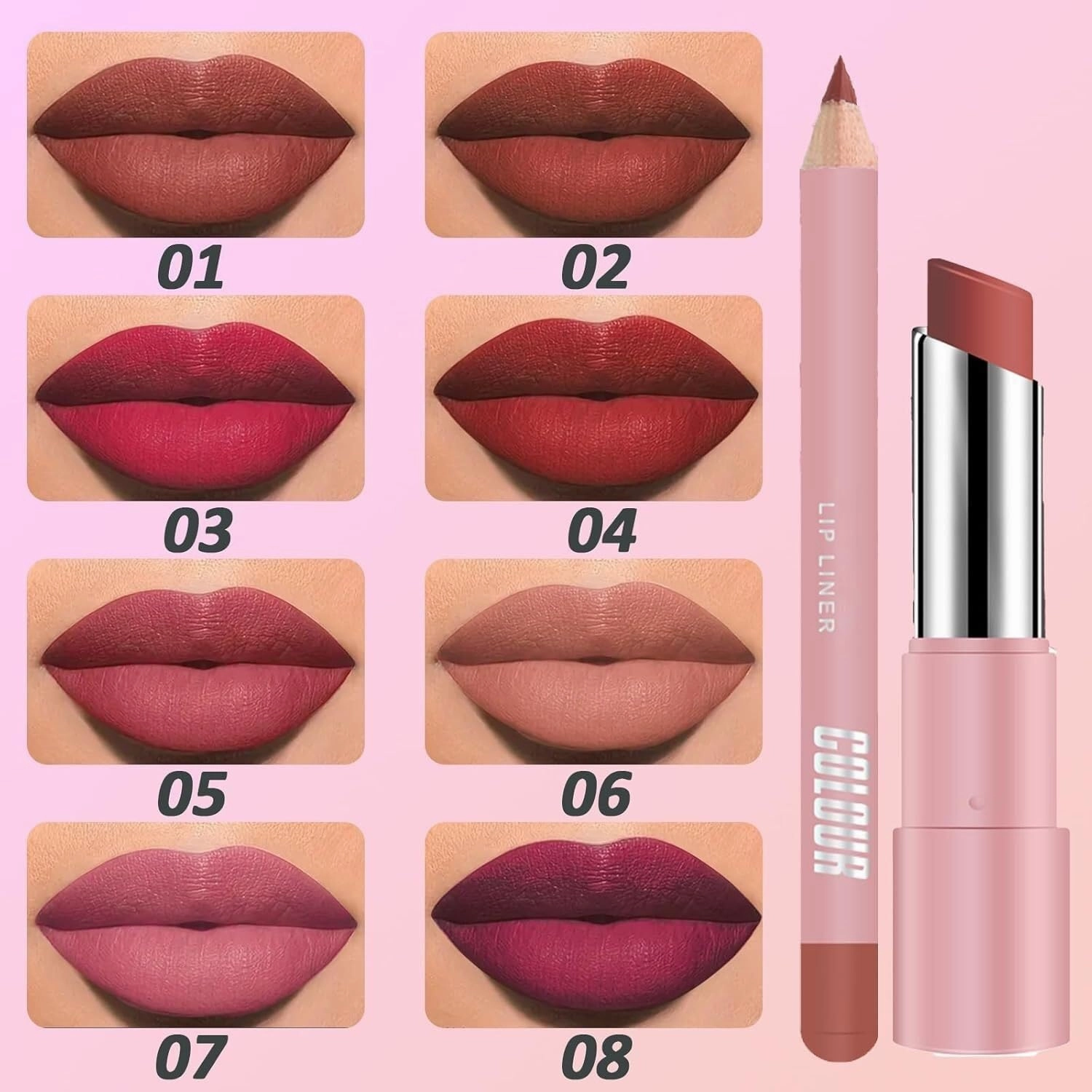 Genli Glaze Oil Balm, Genli Pink Drip Lipstick, Nuewskin Lip Balm, 24h Long-Lasting Moisturizing Smooth Shine Balm Set(02#-Berry Haze)