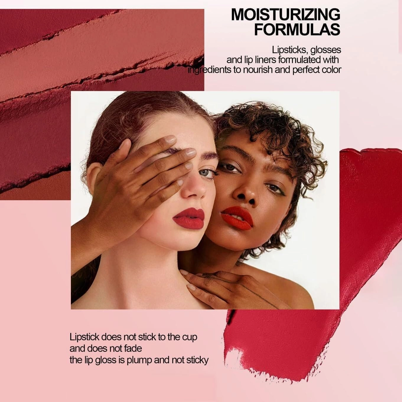 Genli Glaze Oil Balm, Genli Pink Drip Lipstick, Nuewskin Lip Balm, 24h Long-Lasting Moisturizing Smooth Shine Balm Set(02#-Berry Haze)