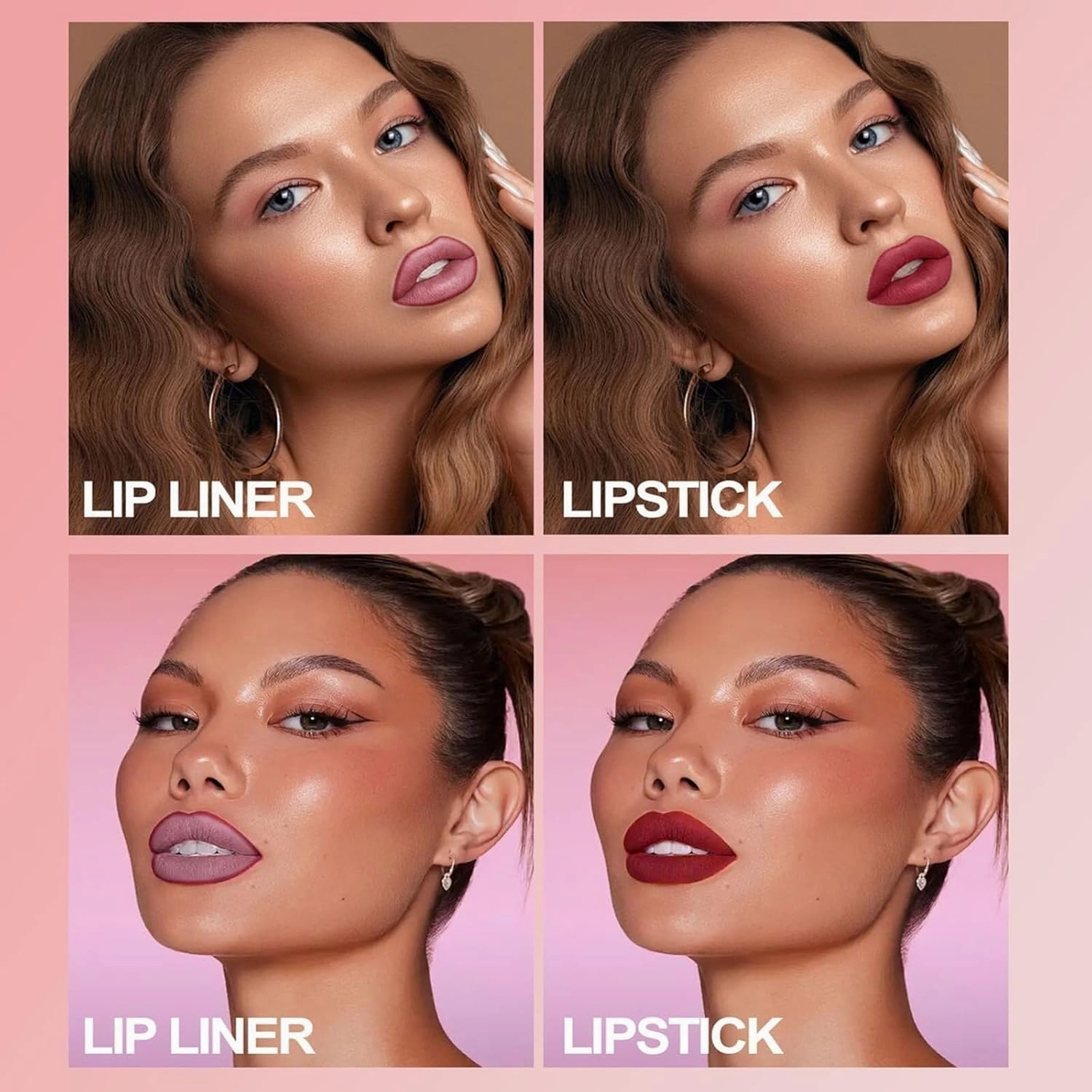 Genli Glaze Oil Balm, Genli Pink Drip Lipstick, Nuewskin Lip Balm, 24h Long-Lasting Moisturizing Smooth Shine Balm Set(02#-Berry Haze)