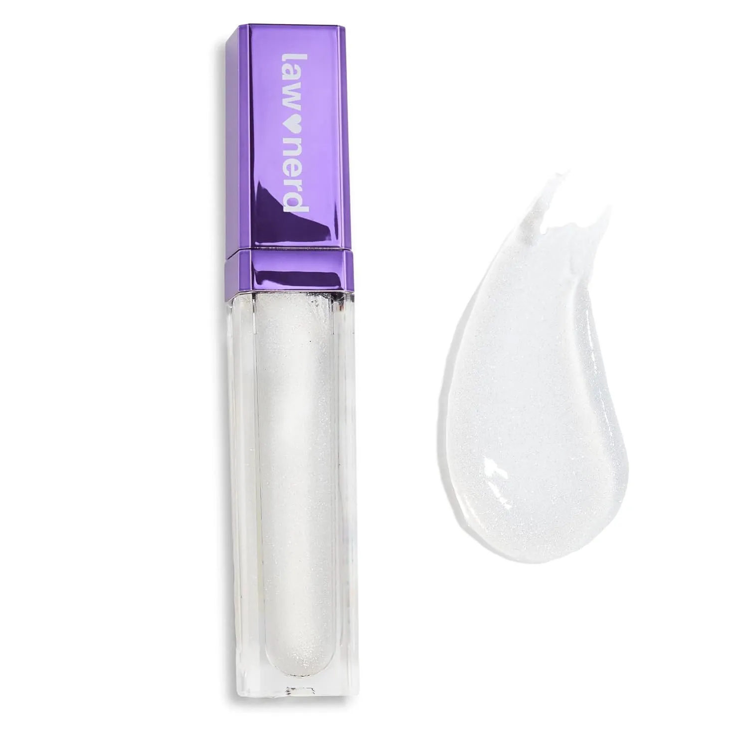 Gerard Cosmetics Emily D Baker X Lighted Lip Gloss (Facts), Clear Lipstick with Iridescent Pearl Finish, Moisturizing Lip Gloss with Light & Mirror, Cruelty Free, Made in the USA