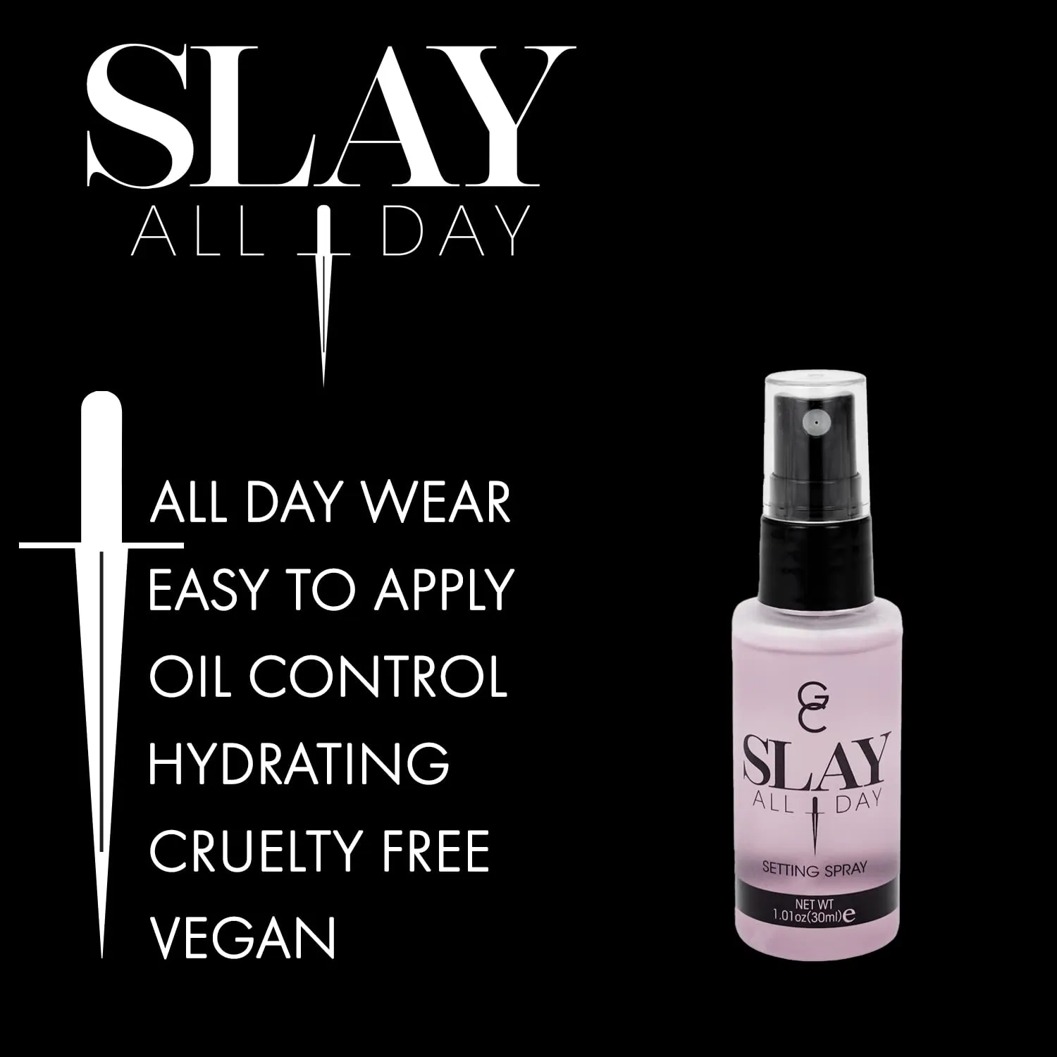 Gerard Cosmetics Makeup Setting Spray Mini (Grapefruit), Slay All Day Scented Makeup Finishing Spray, Oil Control, Matte Finish, Cruelty Free, Made USA 30 mL (1.01 oz)