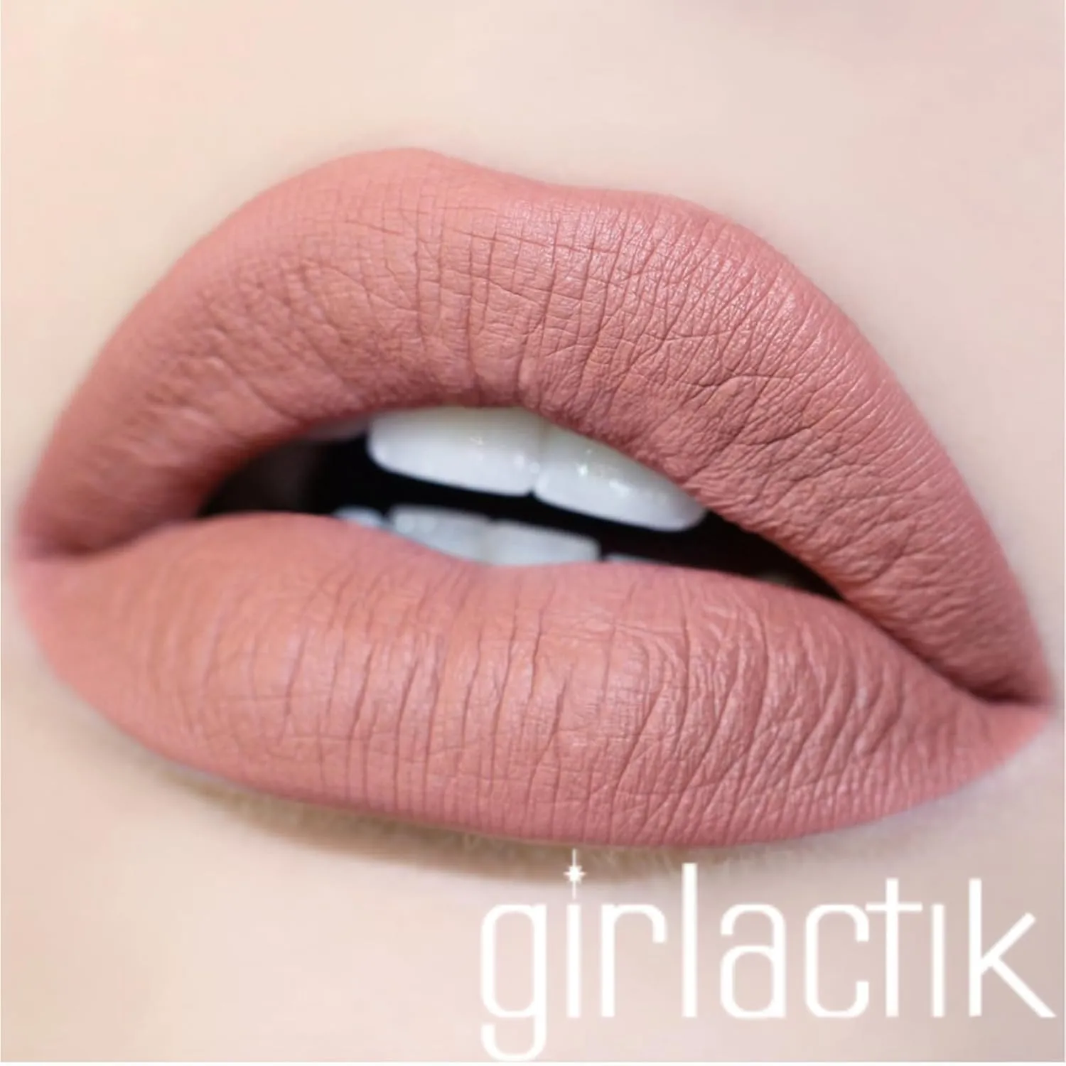 Girlactik Long Lasting Matte Lip Paint Liquid Lipstick in Allure- Long wearing, Smooth Application, Pigmented, Non-Crack Formula, Lightweight, 7.5 ml / .25 oz, (Bashful)