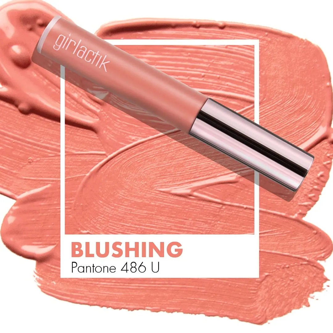 Girlactik Long Lasting Matte Lip Paint Liquid Lipstick in Allure- Long wearing, Smooth Application, Pigmented, Non-Crack Formula, Lightweight, 7.5 ml / .25 oz, (Blushing)
