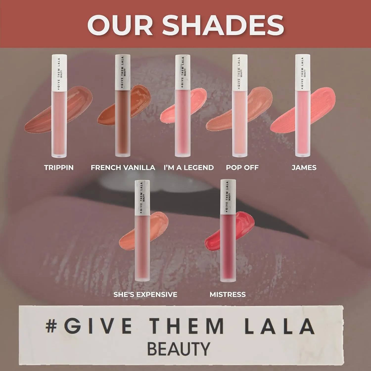 GIVE THEM LALA Lip Gloss - High Shine Tinted Lip Gloss - Full Coverage, Pigmented Hydrogloss Lip Makeup for Women - Lightweight, Long Lasting Lip Color - Cruelty-Free, Non-Sticky Lip Glosses (POP OFF)