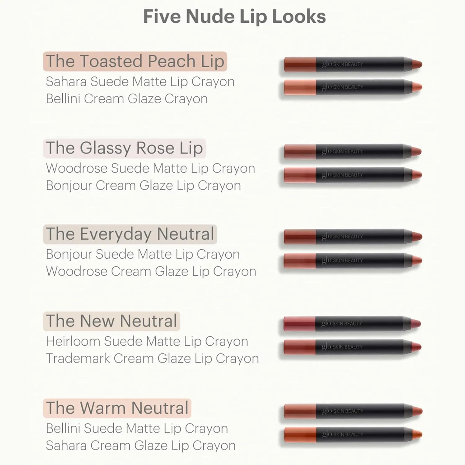 Glo Skin Beauty Suede Matte Lip Crayon (Trademark) - Longwearing Formula Stays On All Day, With Conditioning Shea Butter   Mango Seed Oil for a Velvety Smooth Finish