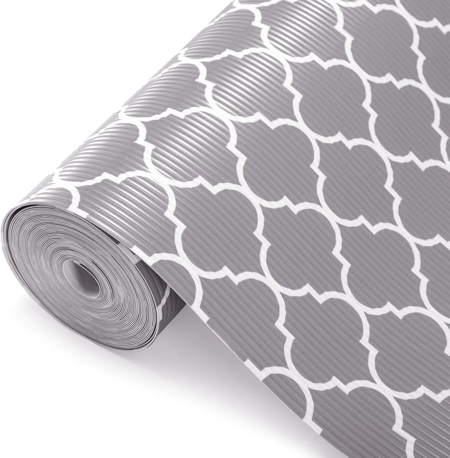 Glotoch Shelf Liner for Kitchen Cabinets Non Adhesive, 12" x20FT(240 Inch) Non Slip Drawer Liners, Waterproof Shelf Paper Closet Liners for Cupboard/Dresser/Bathroom Gray
