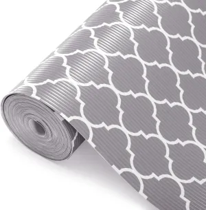 Glotoch Shelf Liner for Kitchen Cabinets Non Adhesive, 12" x20FT(240 Inch) Non Slip Drawer Liners, Waterproof Shelf Paper Closet Liners for Cupboard/Dresser/Bathroom Gray