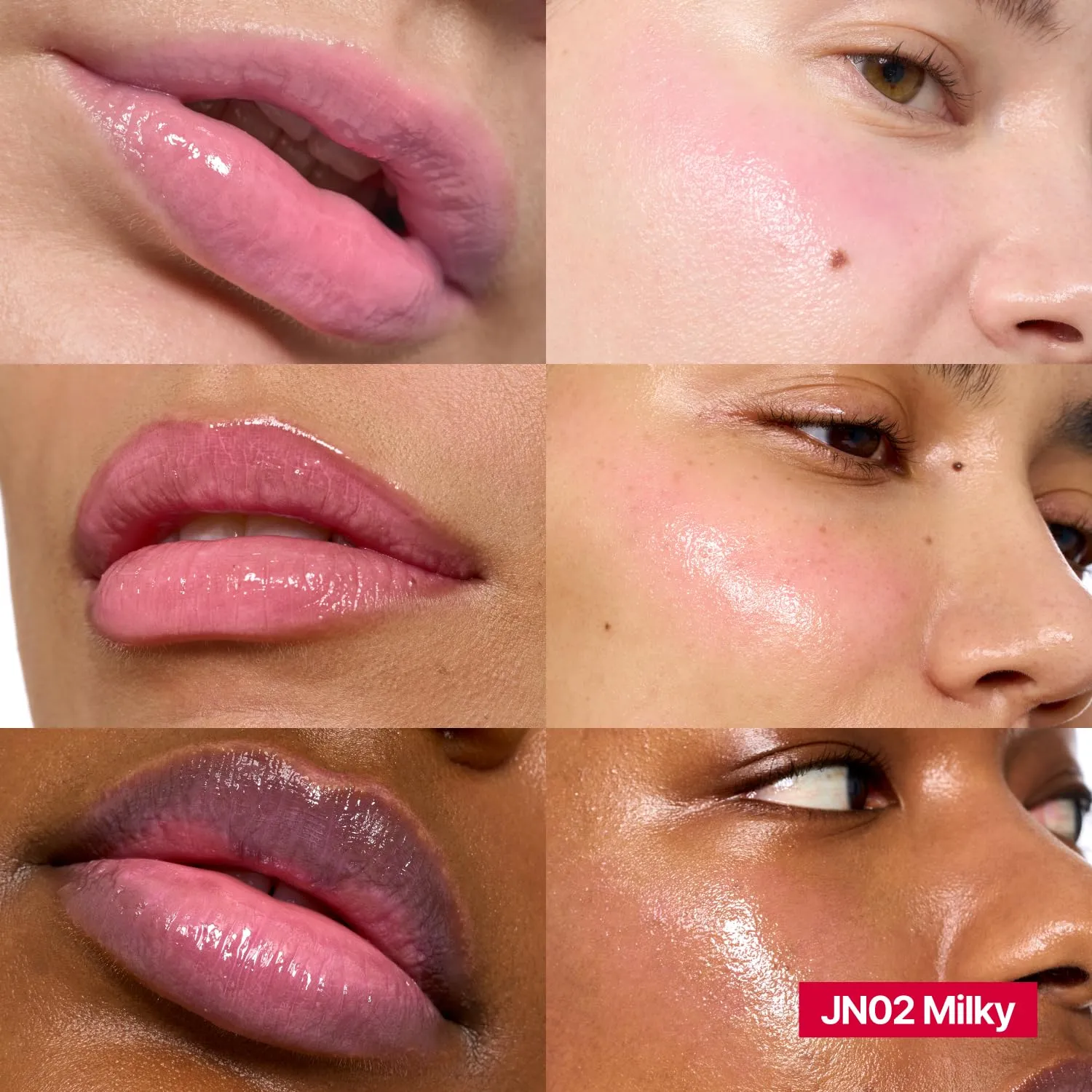 Glowy Jelly Pot | Dewy Jelly Lip & Blush Color, Tinted Glow Balm, Dewy Buildable Finish – Milky (Creamy Pink) | 0.14 oz