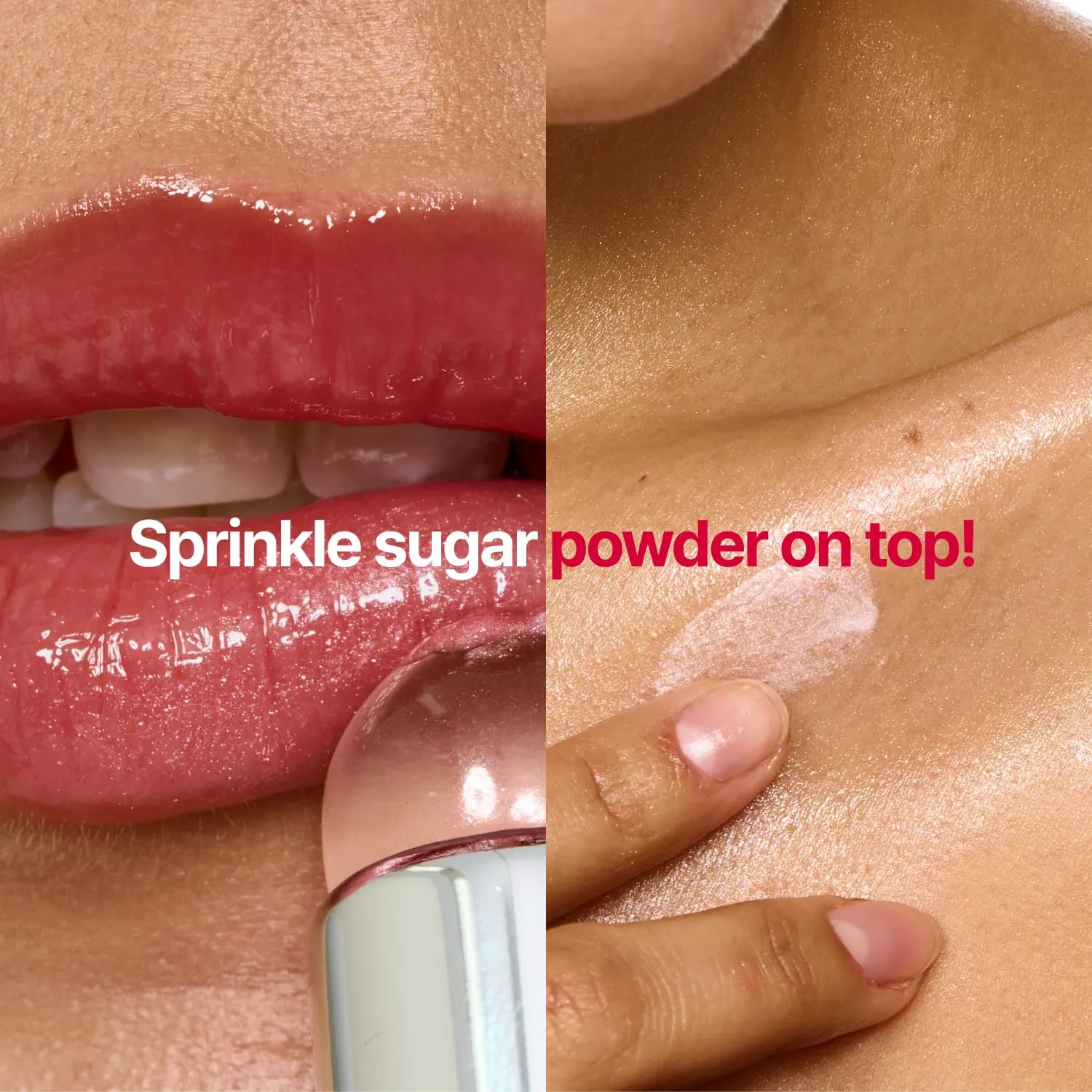 Glowy Jelly Pot | Dewy Jelly Lip & Blush, Shimmer Glow Jelly Balm, Dewy Buildable Finish – Sugar Powder (Shimmer Balm) | 0.14 oz