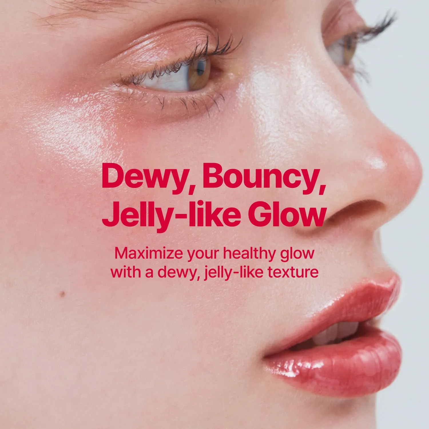 Glowy Jelly Pot   Keychain SET | Dewy Jelly Lip & Blush Color, Tinted Glow Jelly Balm, Dewy Buildable Finish – Berry Jam (Peony Pink) | 0.14 oz
