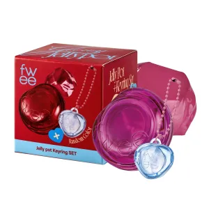 Glowy Jelly Pot   Keychain SET | Dewy Jelly Lip & Blush Color, Tinted Glow Jelly Balm, Dewy Buildable Finish – Berry Jam (Peony Pink) | 0.14 oz