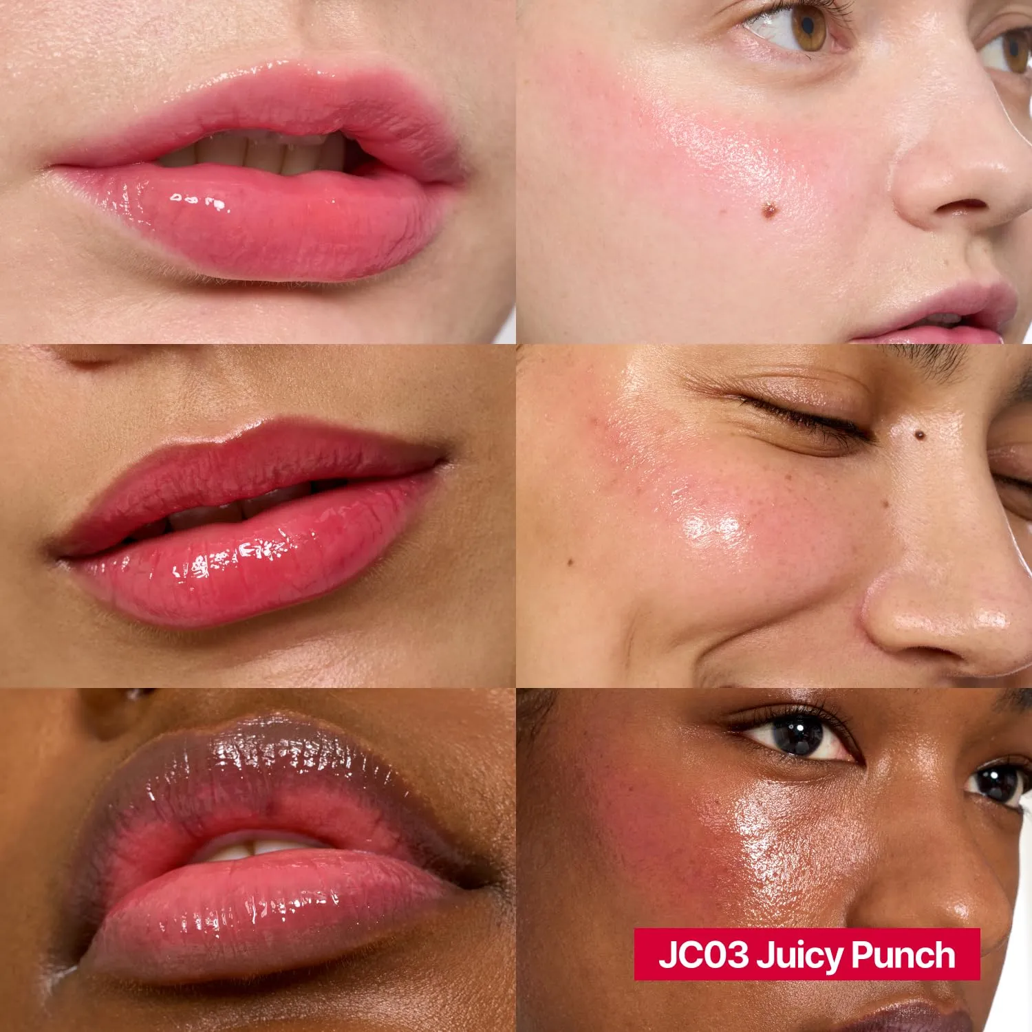 Glowy Jelly Pot   Keychain SET | Dewy Jelly Lip & Blush Color, Tinted Glow Jelly Balm, Dewy Buildable Finish – Juicy Punch (Vivid Rose) | 0.14 oz