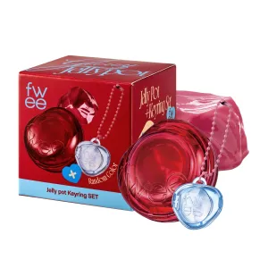Glowy Jelly Pot   Keychain SET | Dewy Jelly Lip & Blush Color, Tinted Glow Jelly Balm, Dewy Buildable Finish – Juicy Punch (Vivid Rose) | 0.14 oz