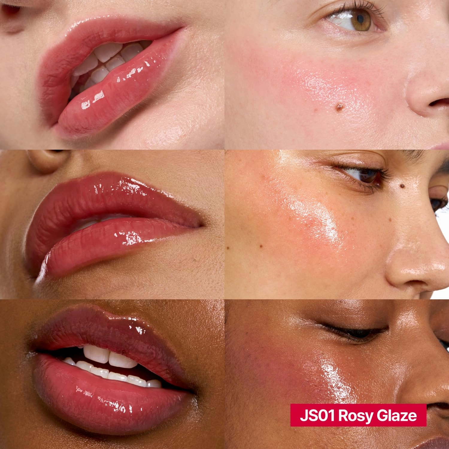 Glowy Jelly Pot | Dewy Jelly Lip & Blush Color, Tinted Glow Balm, Dewy Buildable Finish – Rosy Glaze (Dusty Rose) | 0.14 oz