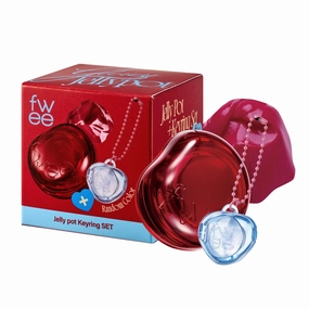 Glowy Jelly Pot   Keychain SET | Dewy Jelly Lip & Blush Color, Tinted Glow Jelly Balm, Dewy Buildable Finish – Sour Gummy (Berry Red) | 0.14 oz