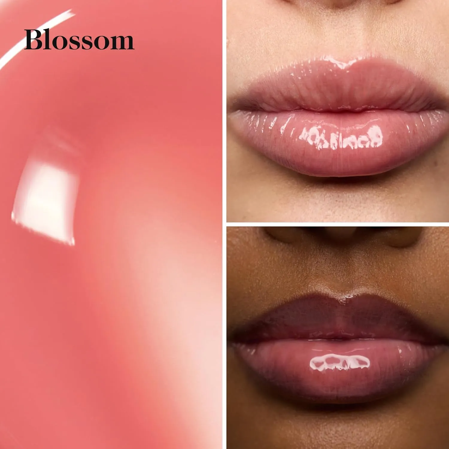 goop Beauty Hydra-Barrier Gel Gloss | Hydrating Lip Gloss to Moisturize & Plump Lips | Hyaluronic Acid & Vitamin E | Blossom - Sheer Petal Pink | 0.13 oz